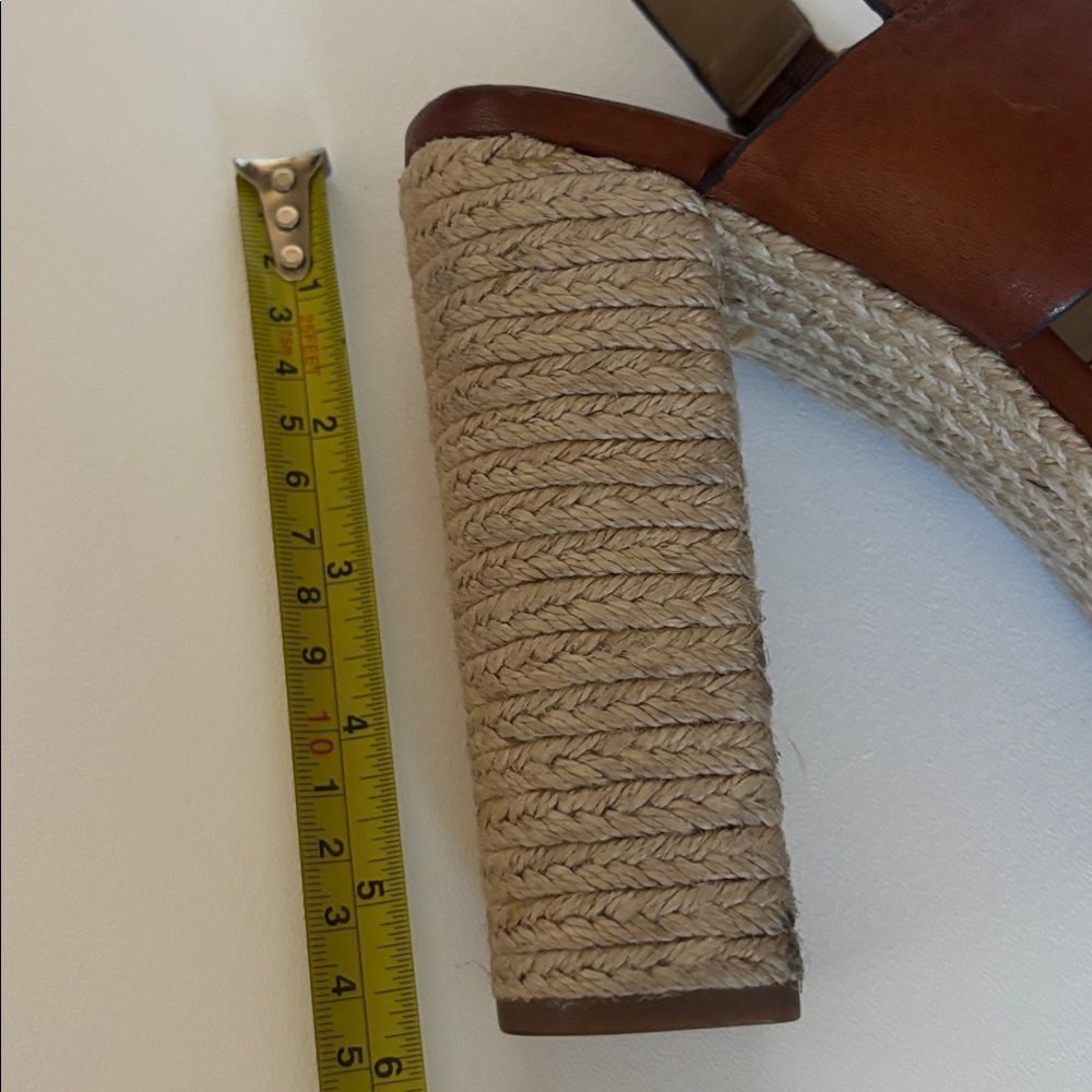 Michael Kors  Collection Summer
Leather Jute Sandal Size 10.5~ Like New - Picture 10 of 11